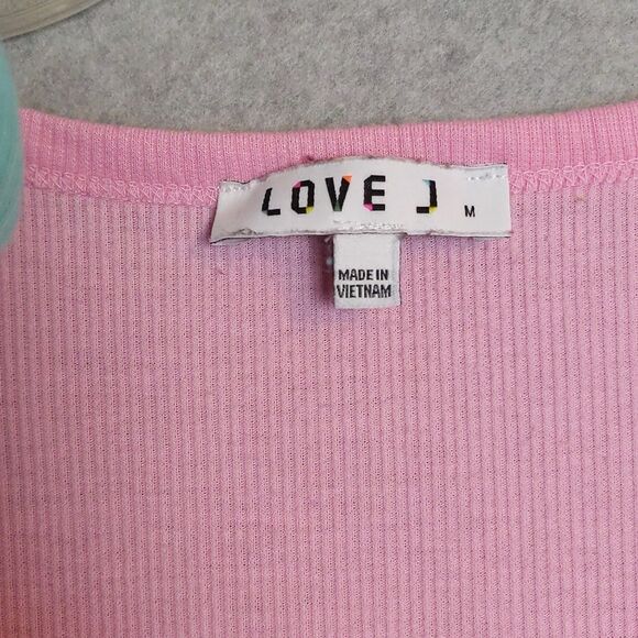 Love J Pink & Teal Crop Tops Size M - Picture 3 of 6